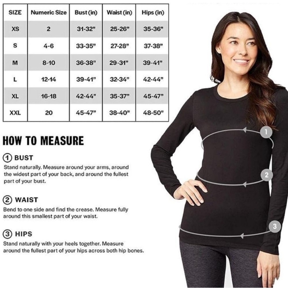 🆕 32 Degrees Women's Lightweight Base layer Scoop-Neck Long-Sleeve Top - Picture 10 of 11